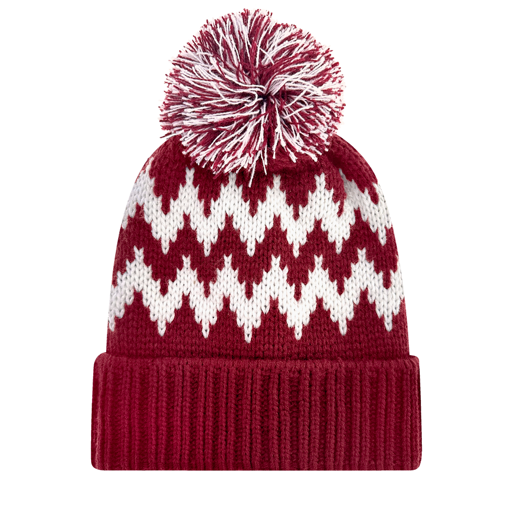 Zig Zag Cuff Beanie w/ Pom – L2 Brands