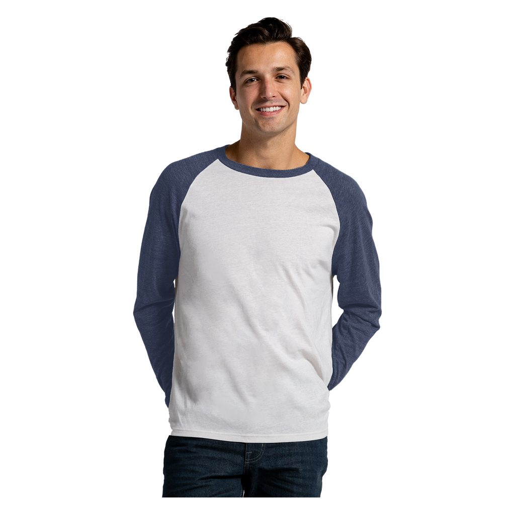Victory Falls Tri-Blend Raglan Long Sleeve Heather Canvas – L2 Brands