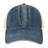 View large product image 5 of 5. Front view of Legacy Old Favorite Denim Trucker Hat