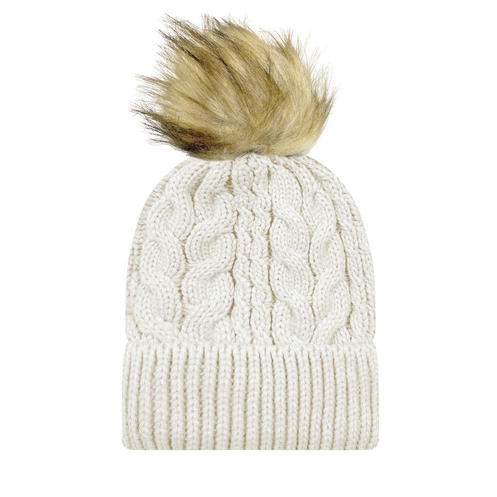 Slife Cable Knit Faux Fur Pom Beanies – L2 Brands Slife Cable Knit Faux Fur Pom Beanies – L2 Brands