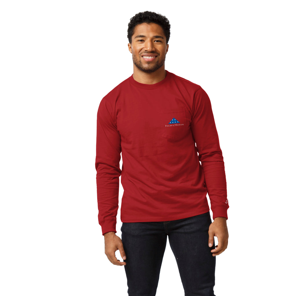 FOH Men's Red Long Sleeve Pocket Tee – L2 Brands