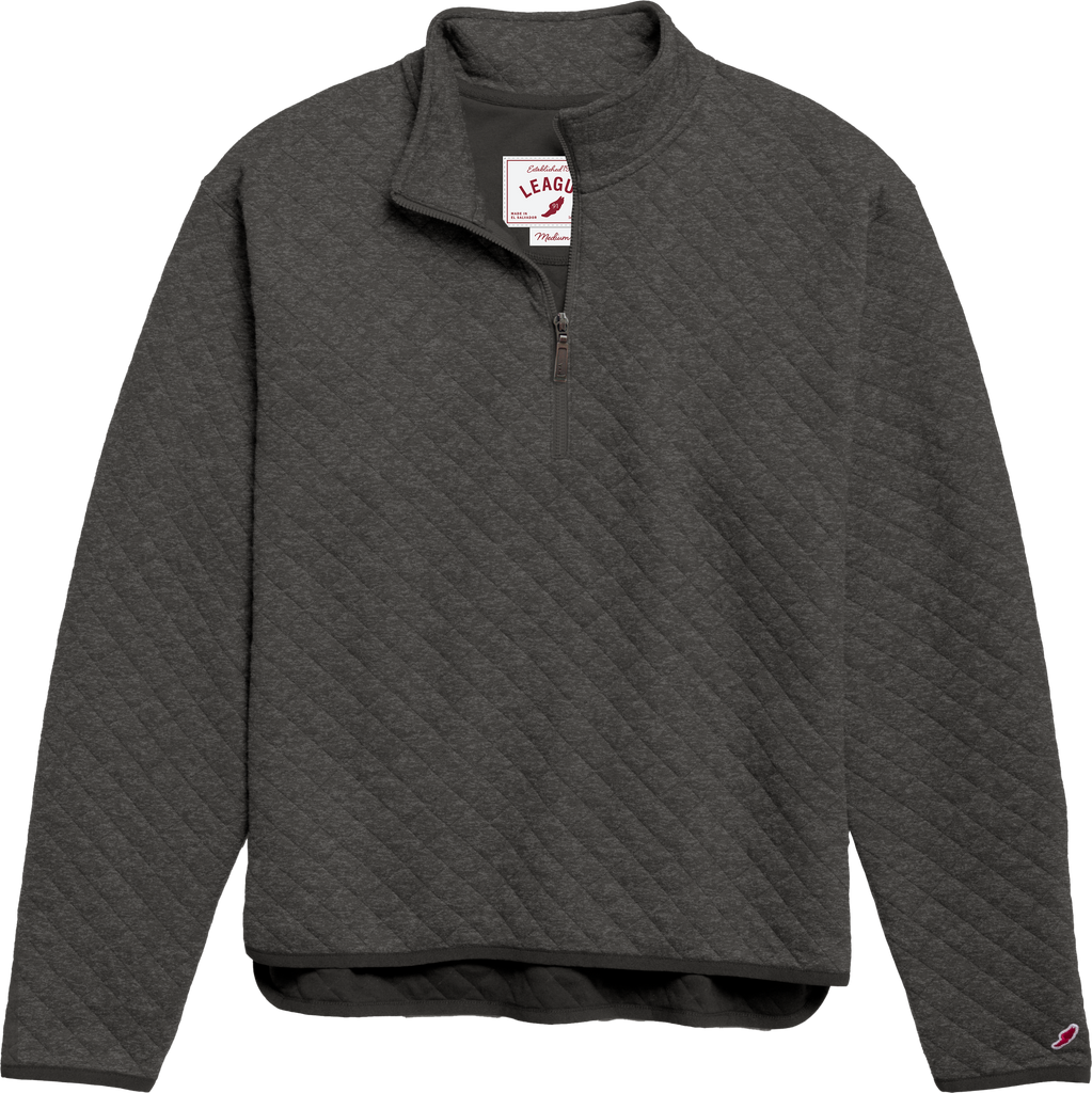 Quilted quarter zip pullover on sale