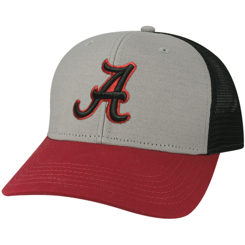 Alabama Crimson Tide Grey/Burgundy/Black Mid-Pro Snapback Adjustable Trucker Hat