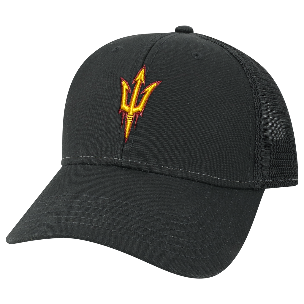 Arizona State Sun Devils Black Lo-Pro Snapback Adjustable Trucker Hat – L2  Brands