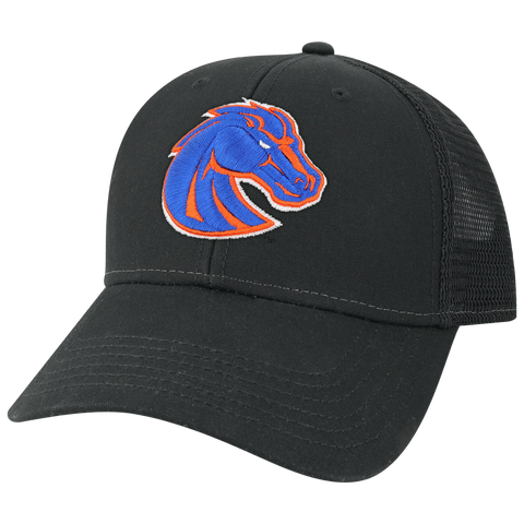 Boise State Broncos Black Lo-Pro Snapback Adjustable Trucker Hat