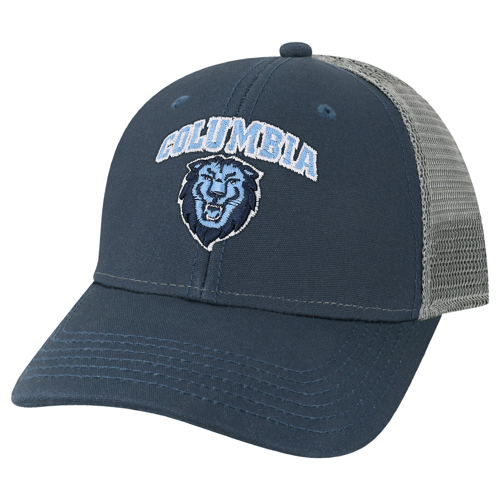 Columbia University Lions Navy/Dark Grey Youth Lo-Pro Structured Snapback  Adjustable Trucker Hat