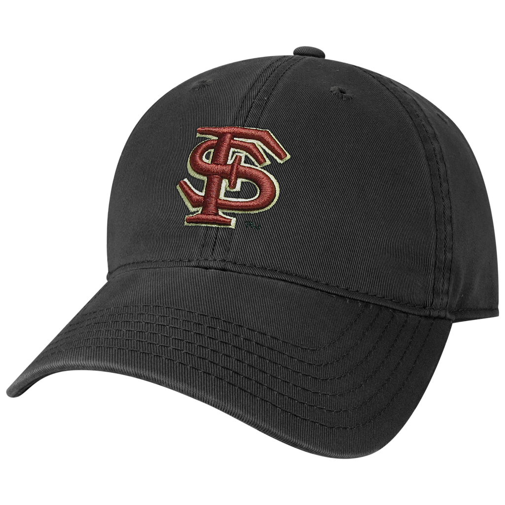 Florida State Seminoles Black Relaxed Twill Adjustable Hat