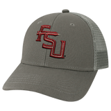Florida State Seminoles Dark Grey Youth Lo-Pro Structured Snapback Adjustable Trucker Hat