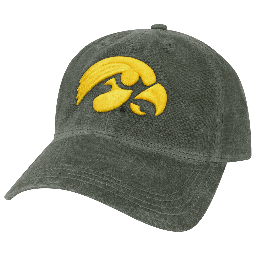 Iowa Hawkeyes Charcoal Waxed Cotton Adjustable Hat