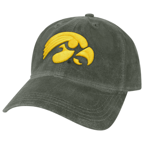 Iowa Hawkeyes Charcoal Waxed Cotton Adjustable Hat