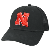 Nebraska Cornhuskers Black Youth Lo-Pro Structured Snapback Adjustable Trucker Hat