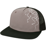 5PFLAT Structured 5 Panel Flat Brim Cap