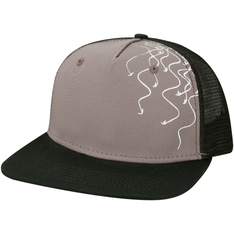 5PFLAT Structured 5 Panel Flat Brim Cap