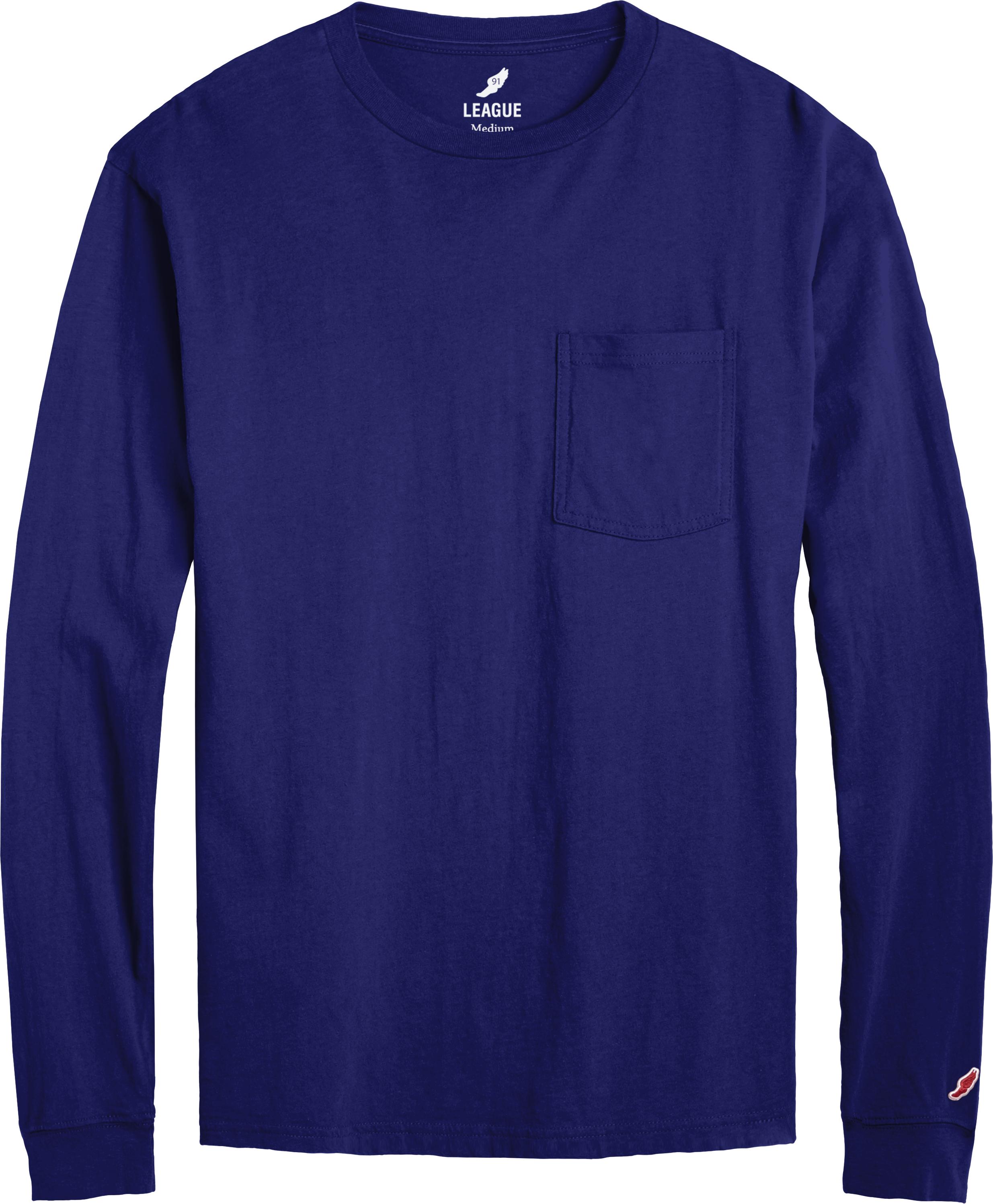 トップス plllllleeeasse long sleeve pocket tee M BLANKBT300RoyalBlue_BT300LSPoc