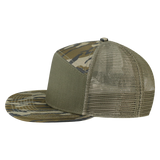 H7FB Hopback 7-Panel Flat Brim Trucker Hat - Camo - Available September 2025