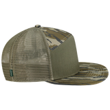 H7FB Hopback 7-Panel Flat Brim Trucker Hat - Camo - Available September 2025