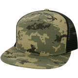 H7FB Hopback 7-Panel Flat Brim Trucker Hat