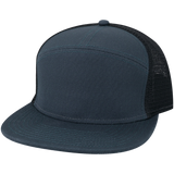 H7FB Hopback 7-Panel Flat Brim Trucker Hat