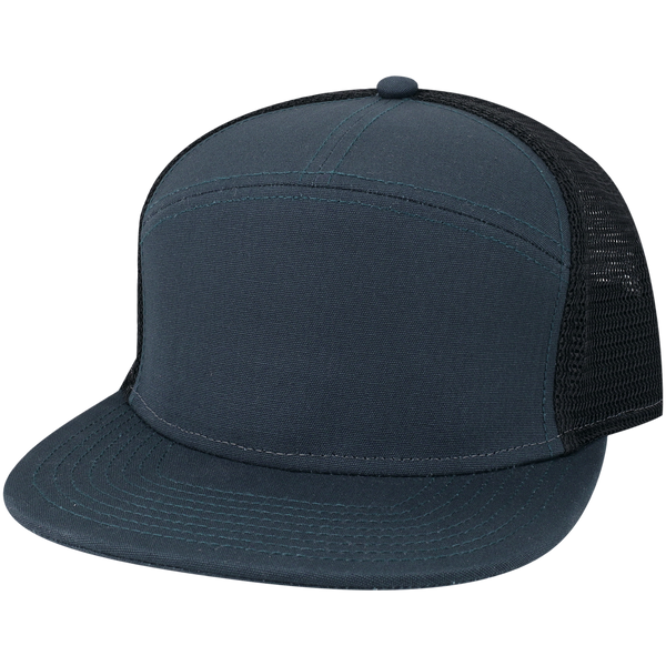 Hopback 7-Panel Flat Brim Hat – L2 Brands