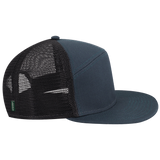 H7FB Hopback 7-Panel Flat Brim Trucker Hat