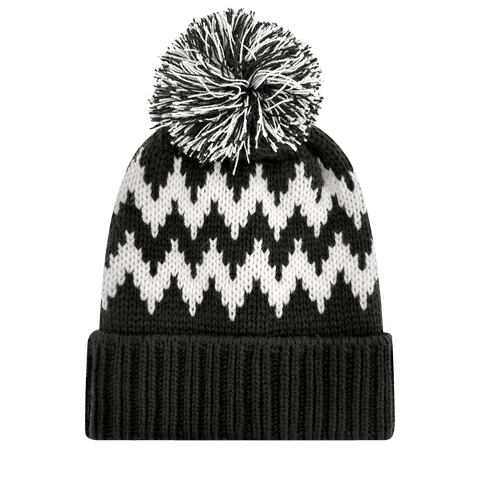 帽子 INSPIRATION CUFF BEANIE 帽子 INSPIRATION CUFF BEANIE Zig Zag Cuff Beanie w/ Pom – L2