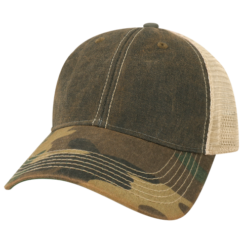 View large product image 1 of 5. Front angled view of Legacy Old Favorite Trucker Hat 2 Tone