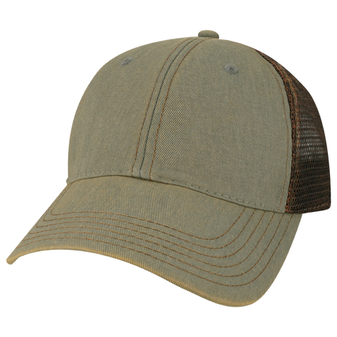 View large product image 1 of 5. Front angled view of Legacy Old Favorite Greaser Trucker Hat