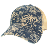 View large product image 1 of 5.  Front angled view of Legacy Old Favorite Pattern Trucker Hat