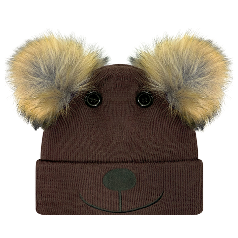 YGRFF Grand Faux Fur Pom Youth Beanies