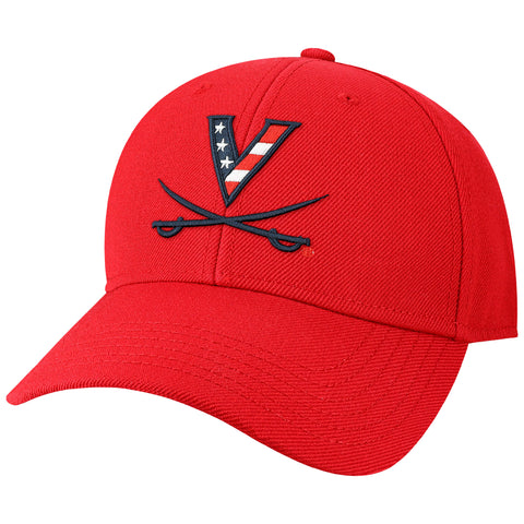 UVA Red, White, and Hoo 717 Serge Adjustable Hat