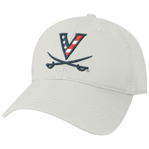 UVA Red, White, and Hoo Relaxed Twill Adjustable Hat - White