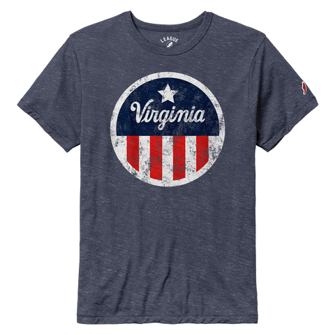 UVA Red, White, and Hoo Victory Falls Tee – Vintage Round Logo