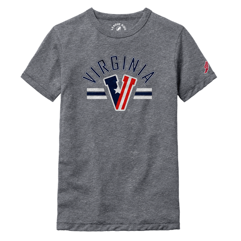 UVA Red, White, and Hoo Youth Victory Falls Tee - Fall Heather
