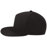 H7FB Hopback 7-Panel Flat Brim Solid Hat