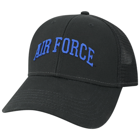 Air Force Falcons Black Youth Lo-Pro Structured Snapback Adjustable Trucker Hat