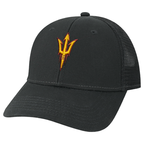 Arizona State Sun Devils Black Youth Lo-Pro Structured Snapback Adjustable Trucker Hat