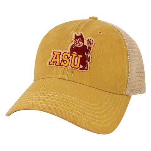 Arizona State Sun Devils College Vault OFA Yellow Old Favorite Adjustable Trucker Hat