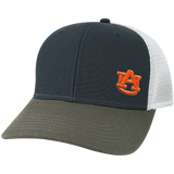 Auburn Tigers Navy/Dark Grey/Silver Mid-Pro Snapback Adjustable Trucker Hat