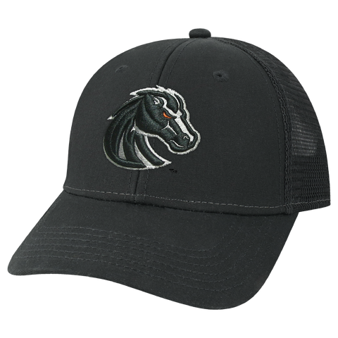 Boise State Broncos Black Youth Lo-Pro Structured Snapback Adjustable Trucker Hat
