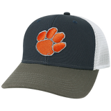 Clemson Tigers Navy/Dark Grey/Silver Mid-Pro Snapback Adjustable Trucker Hat