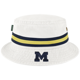 Michigan Wolverines White Relaxed Twill Bucket Hat