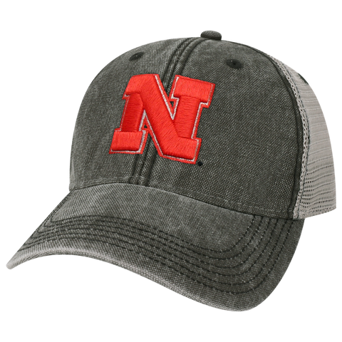 Nebraska Cornhuskers Black/Grey Dashboard Trucker Hat