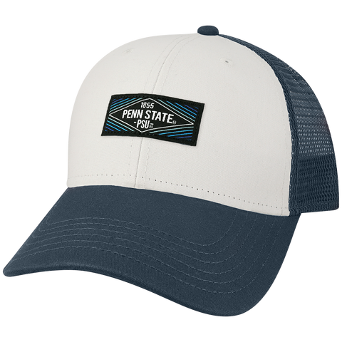 Penn State Nittany Lion White/Navy Lo-Pro Snapback Adjustable Trucker Hat