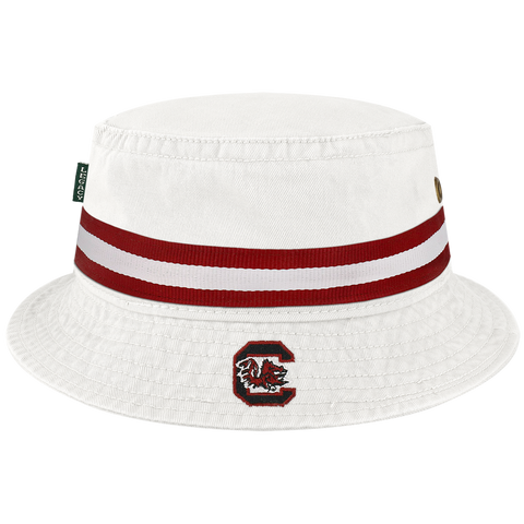 South Carolina Gamecocks White Relaxed Twill Bucket Hat