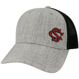 South Carolina Gamecocks Heather Grey/Black Lo-Pro Snapback Adjustable Trucker Hat