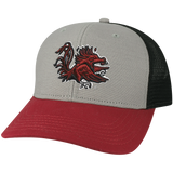 South Carolina Gamecocks Grey/Burgundy/Black Mid-Pro Snapback Adjustable Trucker Hat