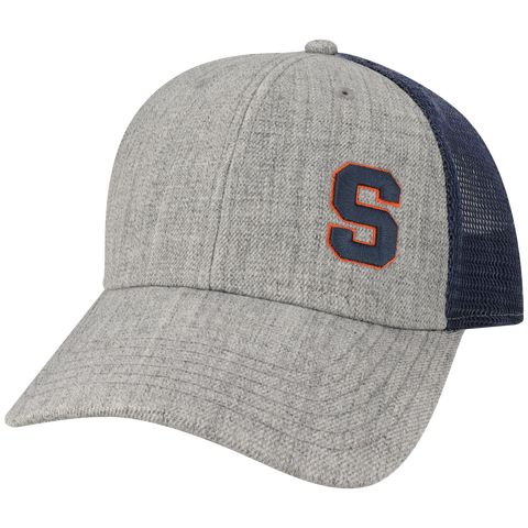 Syracuse Orange Heather Grey/Navy Lo-Pro Snapback Adjustable Trucker Hat