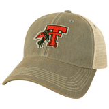Texas Tech Red Raiders College Vault OFA Grey Old Favorite Adjustable Trucker Hat