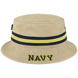 Navy Midshipmen Khaki Relaxed Twill Bucket Hat