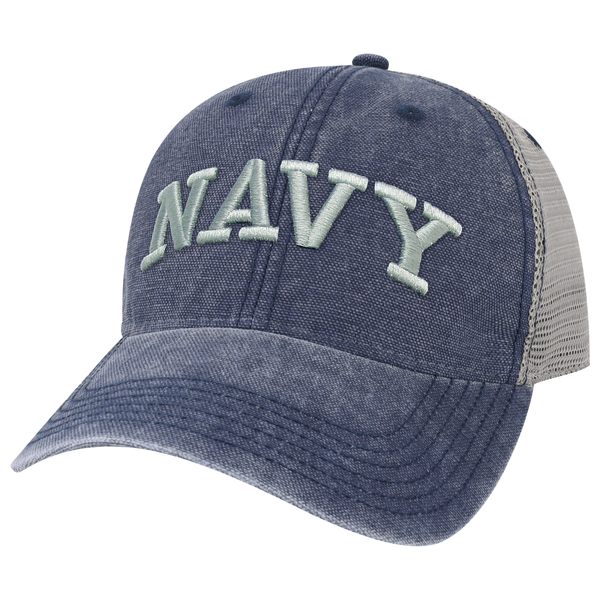 Navy Midshipmen Navy/Grey Dashboard Trucker Hat – L2 Brands